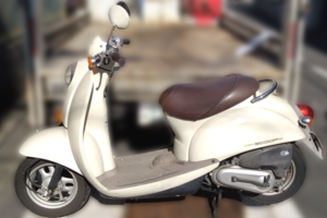 回収実績：京都府のお客様より原付バイクを無料回収させていただきました