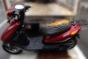 回収実績：京都府のお客様より原付バイクを無料回収させていただきました